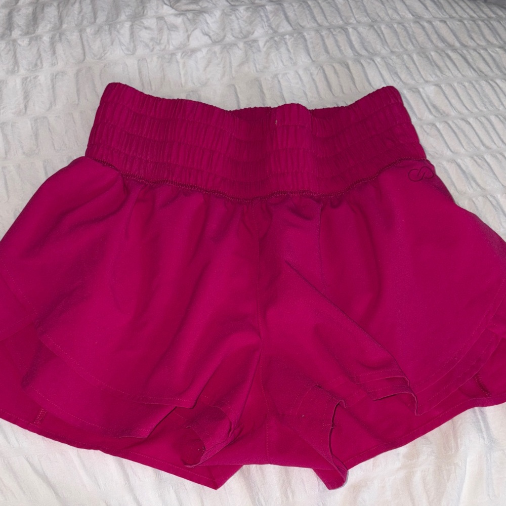 Calia Women's Fuchsia Ruffle Athletic Shorts